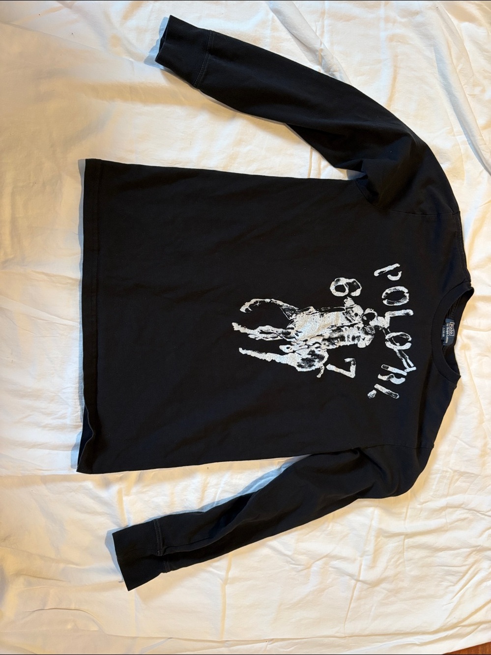 Polo Ralph Lauren boys graphic logo long sleeve t shirt Large 14-16 womens XS/S